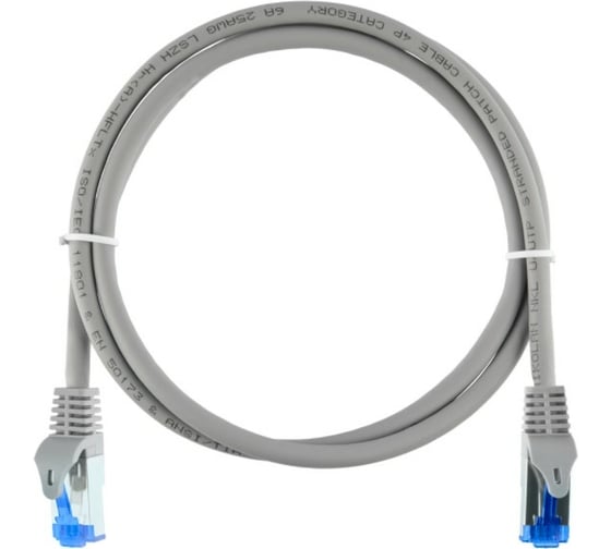Шнур NIKOMAX F/UTP, 4 пары, категория 6, 7х0, 150мм, светло-серый, 0.3м NMC-PC4SE55B-ES-003-C-GY