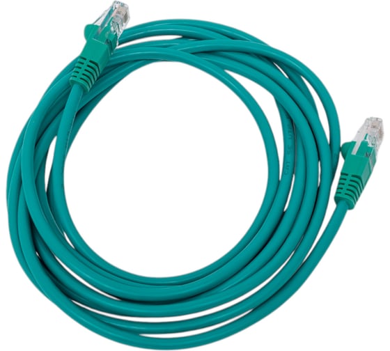 Патч-корд UTP 4 пары cat5E CCA molded 3м зеленый RJ-45 (m)-RJ-45 (m) BURO 1428206