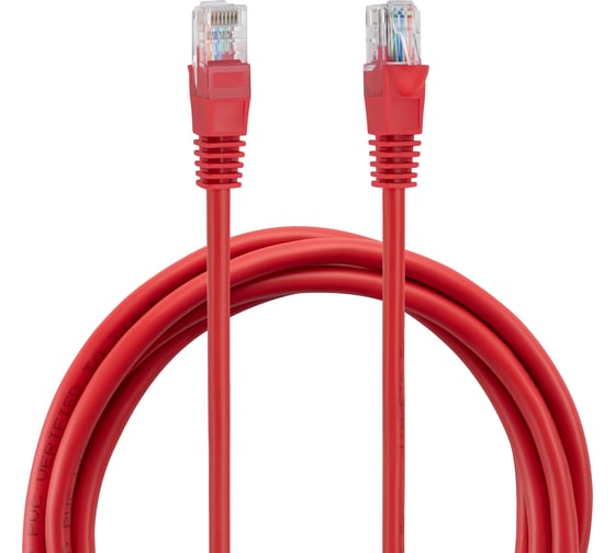 Патч-корд UTP 4 пары cat5E CCA molded 1.5м красный RJ-45 (m)-RJ-45 (m) BURO 1427808
