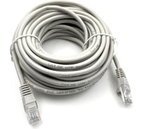 Патч-корд UTP 4 пары cat5E CCA molded 10м серый RJ-45 (m)-RJ-45 (m) BURO 1428202