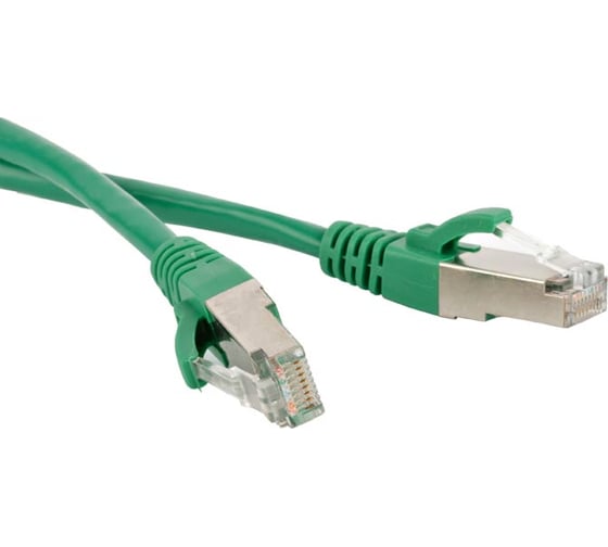Патч-корд LANMASTER RJ45 - RJ45, 4 пары, FTP, категория 5е, 1 м, зеленый LAN-PC45/S5E-1.0-GN 1