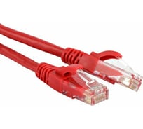 Патч-корд LANMASTER RJ45 - RJ45, 4 пары, UTP, категория 5е, 1.5 м, красный LAN-PC45/U5E-1.5-RD