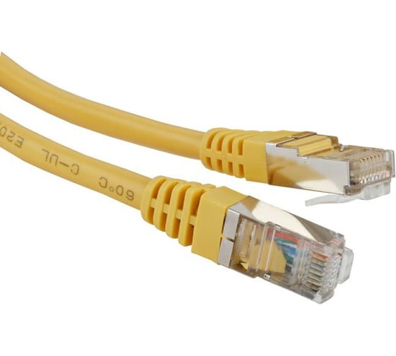 Патч-корд LANMASTER RJ45 - RJ45, 4 пары, FTP, категория 5е, 1 м, желтый LAN-PC45/S5E-1.0-YL