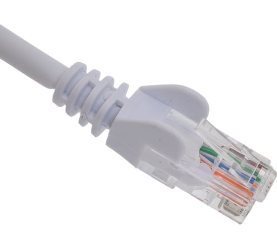 Патч-корд LANMASTER RJ45 - RJ45, 4 пары, UTP, категория 5е, 5 м, белый LAN-PC45/U5E-5.0-WH