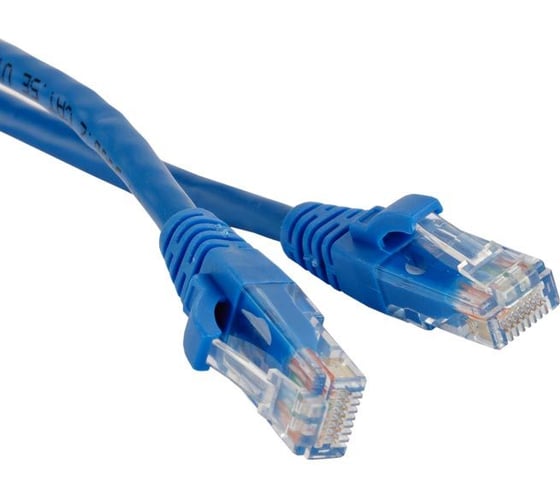 Патч-корд LANMASTER RJ45 - RJ45, 4 пары, UTP, категория 5е, 5 м, синий LAN-PC45/U5E-5.0-BL