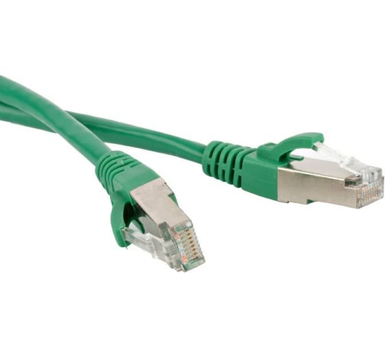 Патч-корд LANMASTER RJ45 - RJ45, 4 пары, FTP, категория 5е, 1.5 м, зеленый LAN-PC45/S5E-1.5-GN