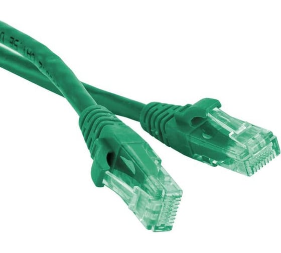Патч-корд LANMASTER RJ45 - RJ45, 4 пары, UTP, категория 6, 5 м, зеленый LAN-PC45/U6-5.0-GN 1