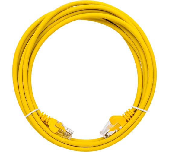 Патч-корд LANMASTER RJ45 - RJ45, 4 пары, UTP, категория 5е, 3 м, желтый LAN-PC45/U5E-3.0-YL