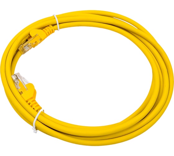 Патч-корд LANMASTER RJ45 - RJ45, 4 пары, UTP, категория 5е, 3 м, желтый LAN-PC45/U5E-3.0-YL