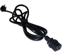 Шнур питания LANMASTER C19-Schuko, 3x1.5, 220В, 16А, 0.5 метров LAN-PP19/SH-16A-0.5
