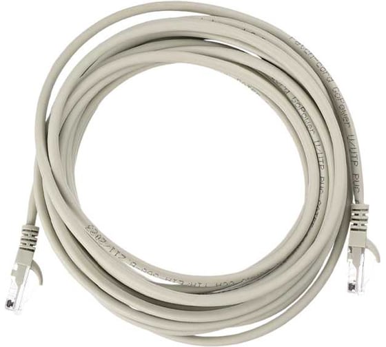Патч-корд GoPower RJ-45 (m)-RJ-45 (m) 1.0м кат.5е ПВХ 26AWG CCA серый в пакете 00-00027472