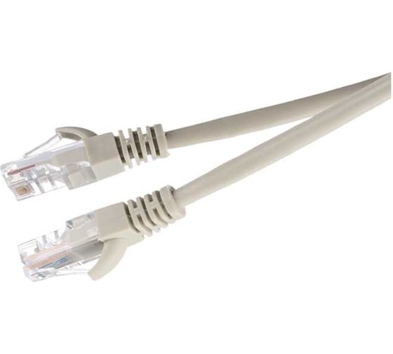 Патч-корд GoPower 1 RJ-45 (m)-RJ-45 (m) 0.5м кат.5е ПВХ 26AWG CCA серый в пакете 00-00029033 1