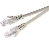 Патч-корд GoPower RJ-45 (m)-RJ-45 (m) 10.0м кат.5е ПВХ 26AWG CCA серый в пакете 00-00027476