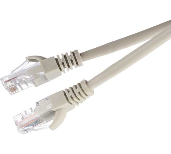 Патч-корд GoPower RJ-45 (m)-RJ-45 (m) 10.0м кат.5е ПВХ 26AWG CCA серый в пакете 00-00027476 1