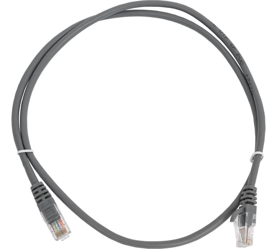 Патч-корд "КОМПАНИЯ ФОРТОН" серый UTP, кат 5е, 1м 1