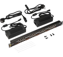 Панель LANMASTER POE, 16 портов, 48V, 7.5W, с адаптером, LAN-PP16-POE/A