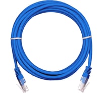 Шнур NETLAN U/UTP 4 пары, категория 5e, медный, PVC, синий, 0,5м, 10 штук EC-PC4UD55B-BC-PVC-005-BL-10