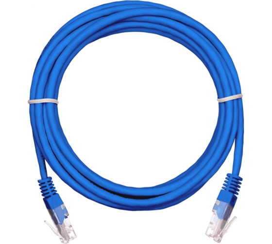 Шнур NETLAN U/UTP 4 пары, категория 5e, медный, PVC, синий, 1,5м, 10 штук EC-PC4UD55B-BC-PVC-015-BL-10