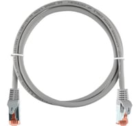 Шнур NIKOMAX S/FTP 4 пары, категория 6a, 7х0,160 мм, светло-серый, 5м NMC-PC4SA55B-ES-050-C-GY