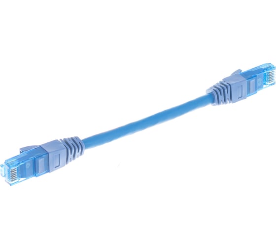 Шнур NIKOMAX U/UTP, 4 пары, категория 6, 7х0.205 мм, синий, 0.15 м NMC-PC4UE55B-001-C-BL