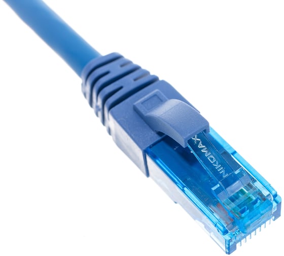 Шнур NIKOMAX U/UTP, 4 пары, категория 6, 7х0.205 мм, синий, 0.15 м NMC-PC4UE55B-001-C-BL