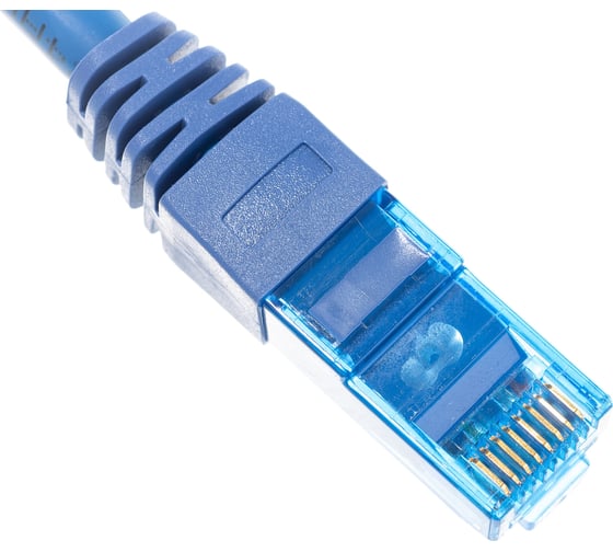 Шнур NIKOMAX U/UTP, 4 пары, категория 6, 7х0.205 мм, синий, 0.15 м NMC-PC4UE55B-001-C-BL
