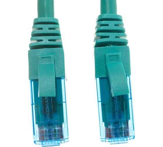 Шнур NIKOMAX U/UTP, 4 пары, категория 6, 7х0.205 мм, зеленый, 5 м NMC-PC4UE55B-050-C-GN