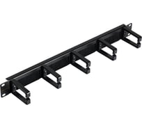 Органайзер NIKOMAX 19", 1U, кольца 53мм, пластиковые кольца, с щетками, черный, 2шт. NMC-OP530HB-1U-BK-2