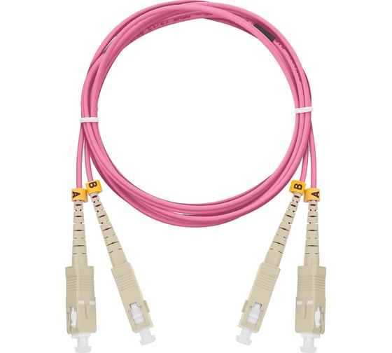 Оптический соединительный шнур NIKOMAX, MM 50/125 OM4, SC/UPC-SC/UPC, двойной, 2мм, 3м NMF-PC2M4C2-SCU-SCU-003