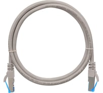 Шнур S/FTP NIKOMAX 4 пары, Кат.6, 7х0,165мм, серый, 0,15м NMC-PC4SE55B-001-C-GY