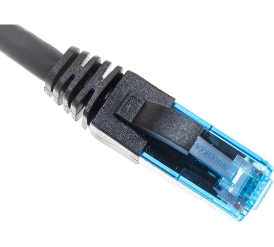 Шнур NIKOMAX U/UTP 4 пары, Кат.6, 7х0,205мм, черный, 0,15м NMC-PC4UE55B-001-C-BK
