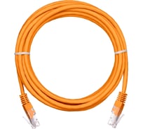 Шнур U/UTP NETLAN 4 пары, Кат.5e, медный, PVC, оранжевый, 0,5м, 10шт. EC-PC4UD55B-BC-PVC-005-OR-10