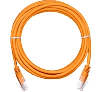 Шнур U/UTP NETLAN 4 пары, Кат.5e, медный, PVC, оранжевый, 1м, 10шт. EC-PC4UD55B-BC-PVC-010-OR-10