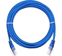 Шнур U/UTP NETLAN 4 пары, Кат.5e, медный, PVC, синий, 5м, 10шт. EC-PC4UD55B-BC-PVC-050-BL-10