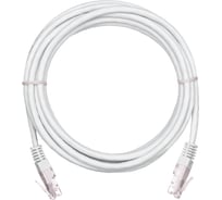 Шнур U/UTP NETLAN 4 пары, Кат.5e, медный, PVC, белый, 3м, 10шт. EC-PC4UD55B-BC-PVC-030-WT-10