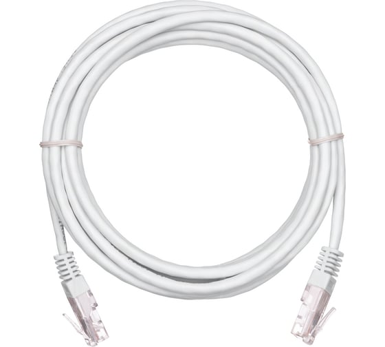 Шнур U/UTP NETLAN 4 пары, Кат.5e, медный, PVC, белый, 3м, 10шт. EC-PC4UD55B-BC-PVC-030-WT-10 1