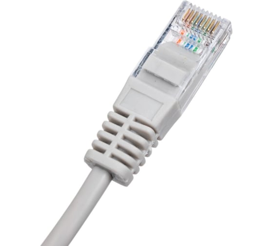 Шнур U/UTP NETLAN 4 пары, Кат.5e, PVC, серый, 3м, 10шт. EC-PC4UD55B-BC-PVC-030-GY-10