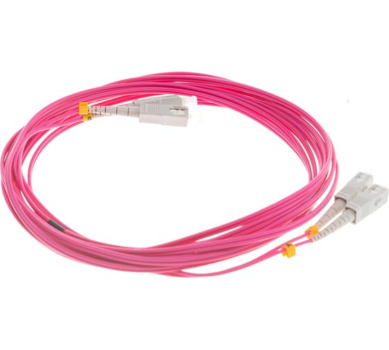 Шнур NIKOMAX оптический соединительный, MM 50/125 OM4, 2мм, 5м NMF-PC2M4C2-SCU-SCU-005