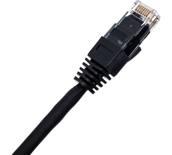 Шнур NIKOMAX U/UTP 4 пары, категория 5e, 7х0,205мм, черный, 0,15м NMC-PC4UD55B-001-C-BK