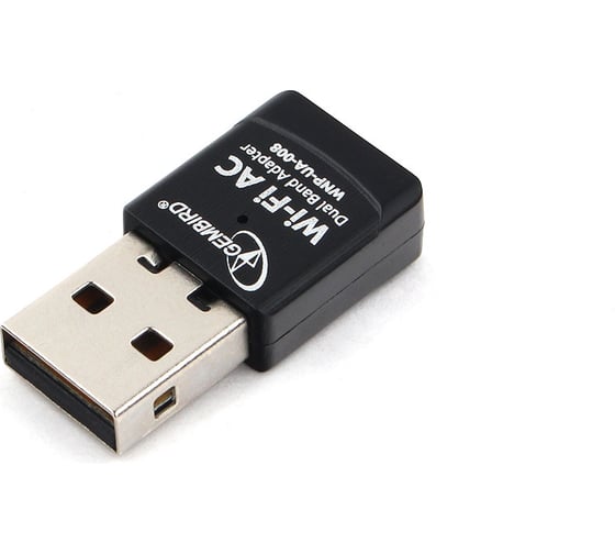 Сетевой двухдиапазонный Wi-Fi Gembird мини USB-адаптер 600 Мбит USB 802.11b/g/n/ac/а WNP-UA-008