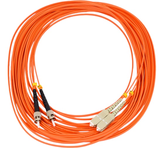 Оптический патч-корд TopLAN дуплексный, MM 50/125, 15 м, DPC-TOP-OM2-SC/P-ST/P-15