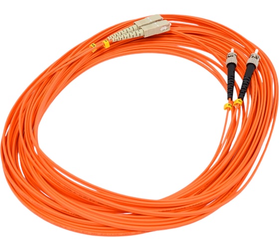 Оптический патч-корд TopLAN дуплексный, MM 50/125, 15 м, DPC-TOP-OM2-SC/P-ST/P-15