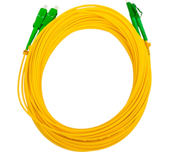 Оптический патч-корд TopLAN дуплексный, LC/APC-SC/APC, SM 9/125, 15 м, DPC-TOP-652-LC/A-SC/A-15