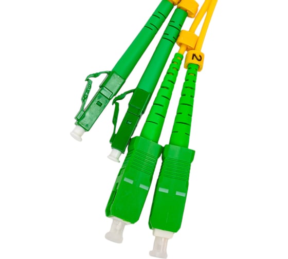 Оптический патч-корд TopLAN дуплексный, LC/APC-SC/APC, SM 9/125, 15 м, DPC-TOP-652-LC/A-SC/A-15