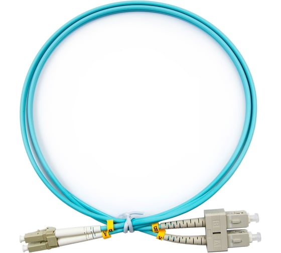 Оптический патч-корд TopLAN дуплексный, MM 50/125, 15 м, DPC-TOP-OM3-LC/P-SC/P-15