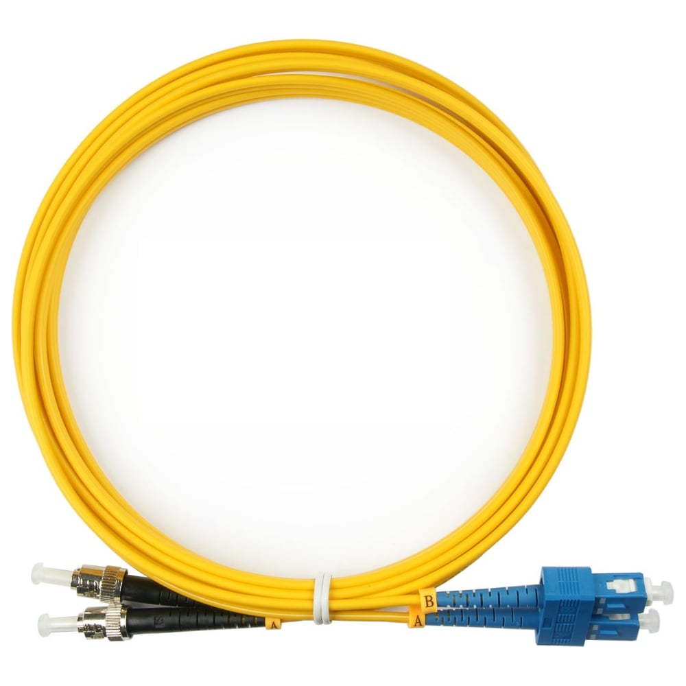 Оптический патч-корд TopLAN дуплексный, SC/UPC-ST/UPC, SM 9/125, 1 м ...