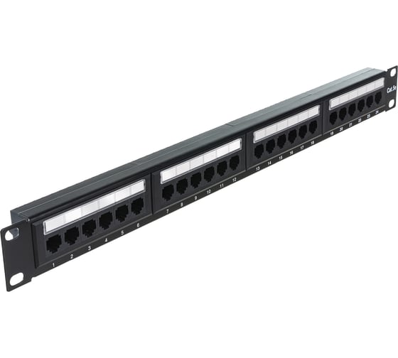 Патч панель SYSMATRIX, 1U 24 порта RJ 45 кат 5e Dual IDC неэкранированная 5PP2402U106