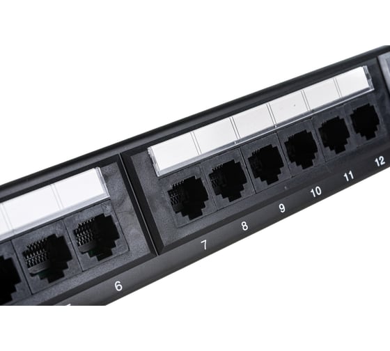 Патч панель SYSMATRIX, 1U 24 порта RJ 45 кат 5e Dual IDC неэкранированная 5PP2402U106
