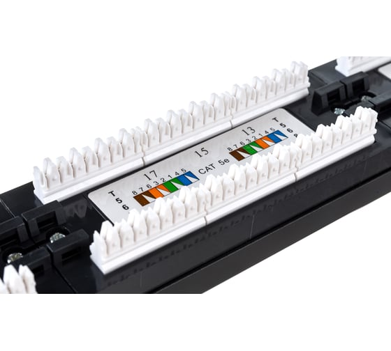 Патч панель SYSMATRIX, 1U 24 порта RJ 45 кат 5e Dual IDC неэкранированная 5PP2402U106
