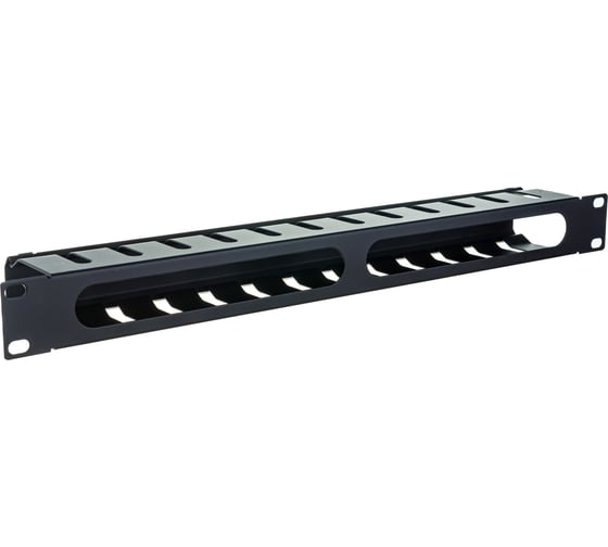 Кабельный органайзер SYSMATRIX 1U с крышкой черный RAL9004 SA 0020.911